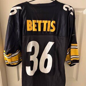 Reebok NFL Pittsburgh Steelers Black & White Reversible Jerome Bettis 36 Jersey